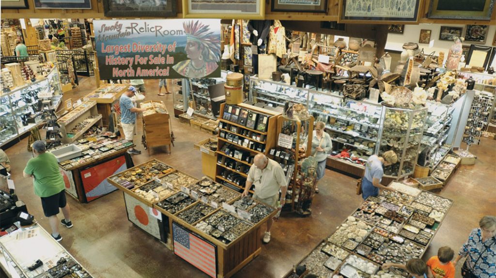 The Relic Room at Smoky Mountain Knife Works.