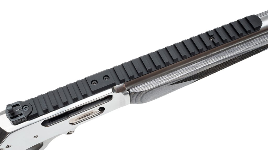 The Marlin 1895 SBL features a long length of Picatinny rail on top.