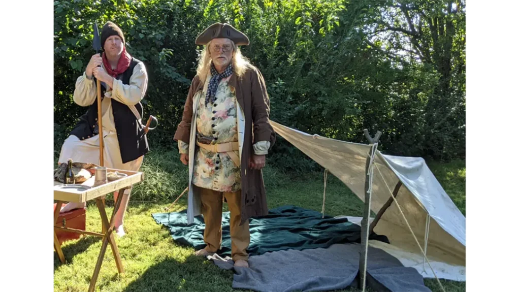 Pirates camped on the shore.