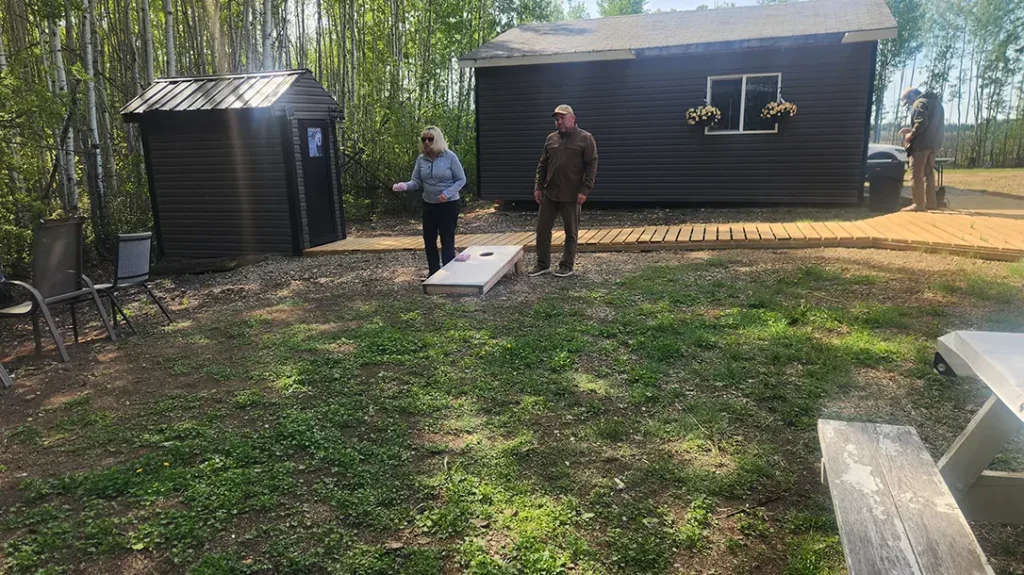 Down time at bear camp.