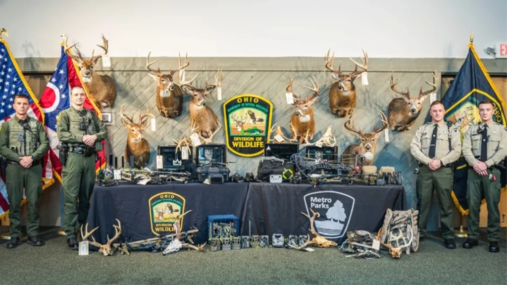 Ohio DNR officers posing